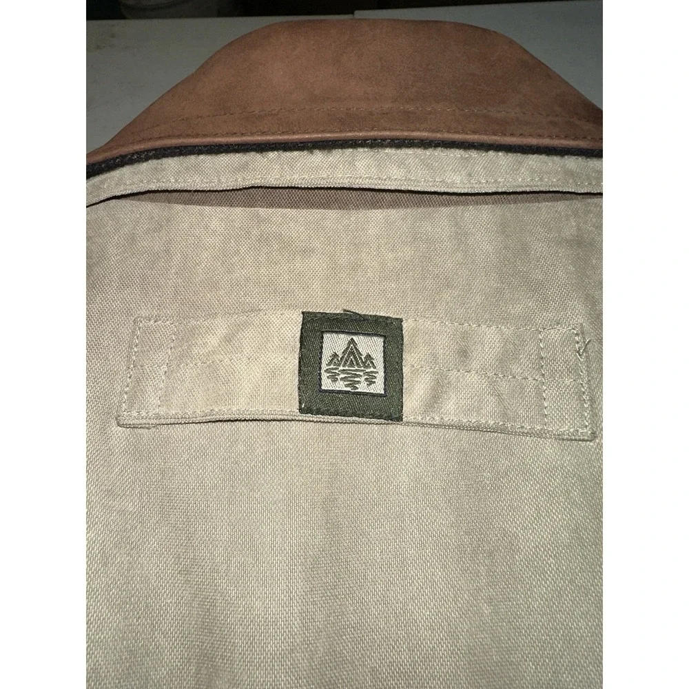 VTG Rainforest Men Barn Chore Coat Jacket M Tan Down Filled Removeable Zip Liner